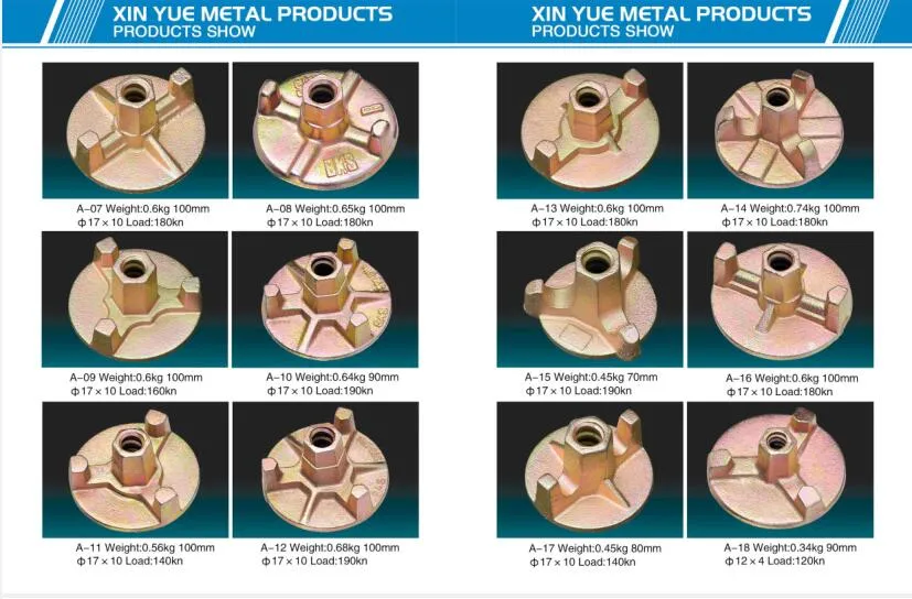 Hebei Flange System for Factory Concrete, Galvanized Cast Iron Plate, Nut, Tie Rod, Wing Nut