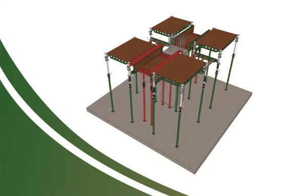 Tischform-Konstruktion, Stahlschalung, grüne Schalung, Tischschalung