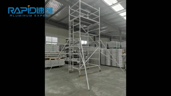 Aluminium-Gerüst-Schalungs-Gebäude-Stufen-Fachwerk-Leiter-mobiles Turm-Gerüst-System